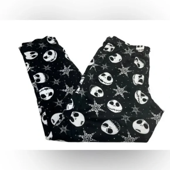 Disney Jack Skellington Night Before Christmas Sherpa Flannel Pajama Set Women S - Picture 7 of 13